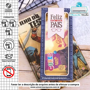 Arquivo Digital Caixa Barra de Chocolate dia dos pais (Leia a Descrição)
