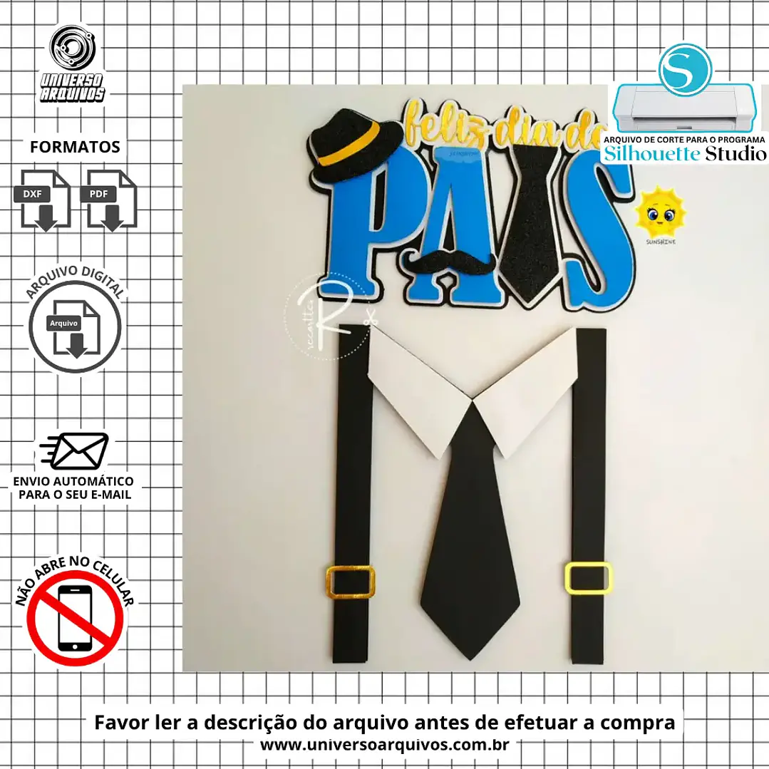 Arquivo de Corte Topo Dia dos Pais (Leia a Descrição) 1