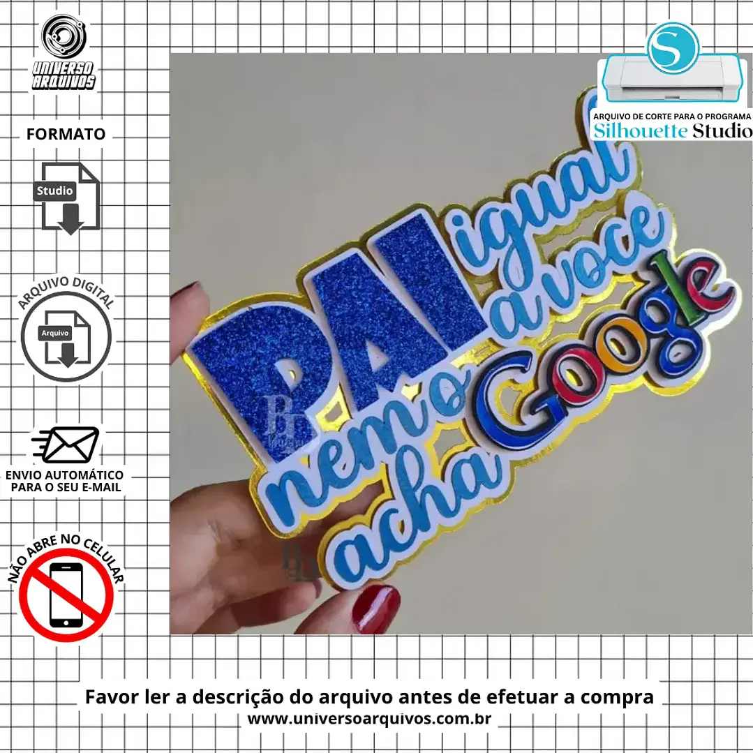 Arquivo de Corte Topo Dia dos Pais (Leia a Descrição) 1