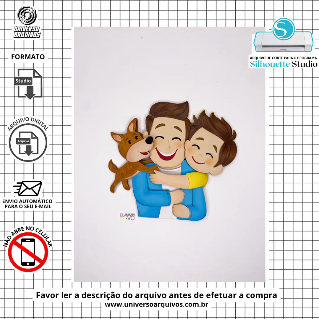 Arquivo de Corte Topo Dia dos Pais (Leia a Descrição) 1