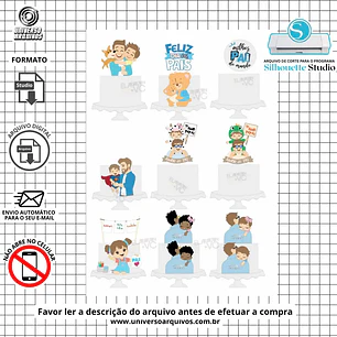 Arquivo de corte Combo Topos dia dos pais (Leia a Descrição)