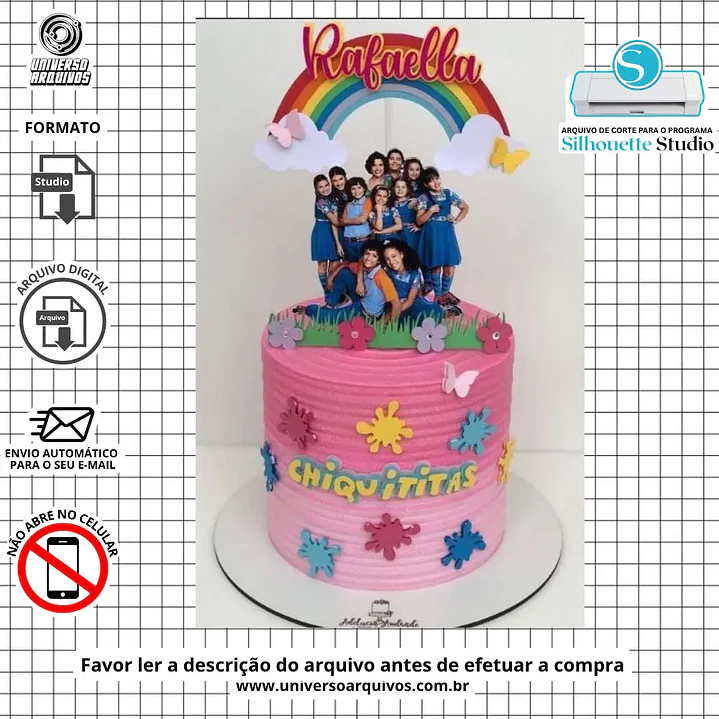 Arquivo de Corte Topo de Bolo Chiquititas (Leia a Descrição) 1