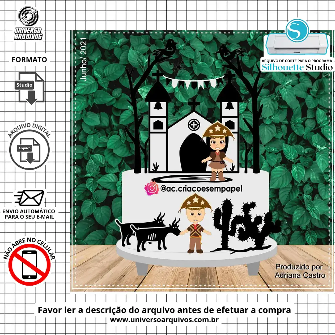 Arquivo de Corte Topo de Bolo Xilogravura Cordel (Leia a Descrição) 1
