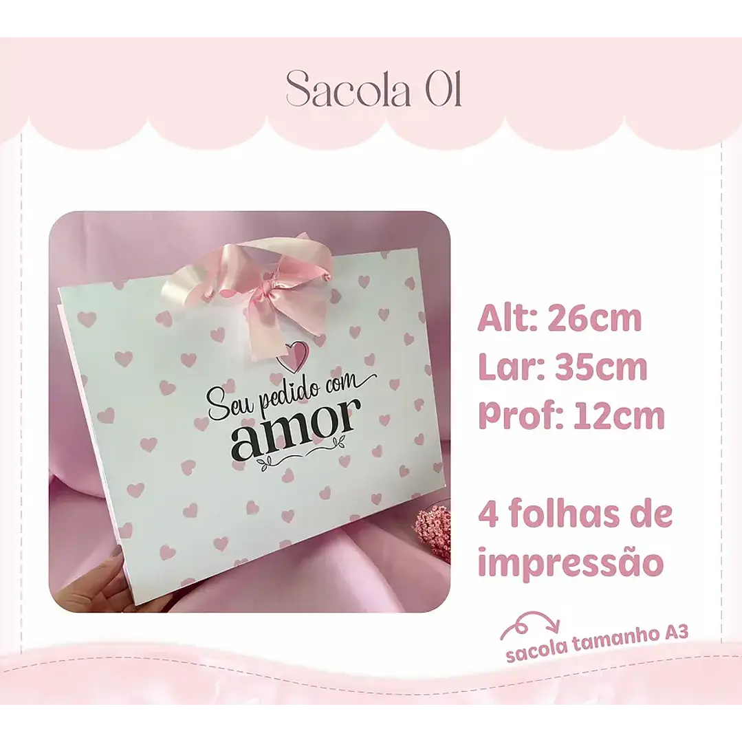 Arquivo de Corte Kit 7 Sacolas (Leia a Descrição) 8