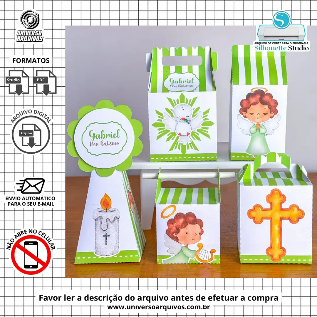 Arquivo de Corte Kits Batizado Verde (Leia a Descrição) 1