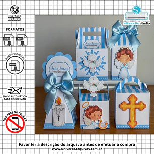 Arquivo de Corte Kits Batizado Azul (Leia a Descrição)