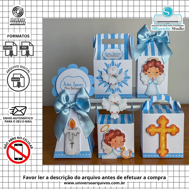 Arquivo de Corte Kits Batizado Azul (Leia a Descrição) 1