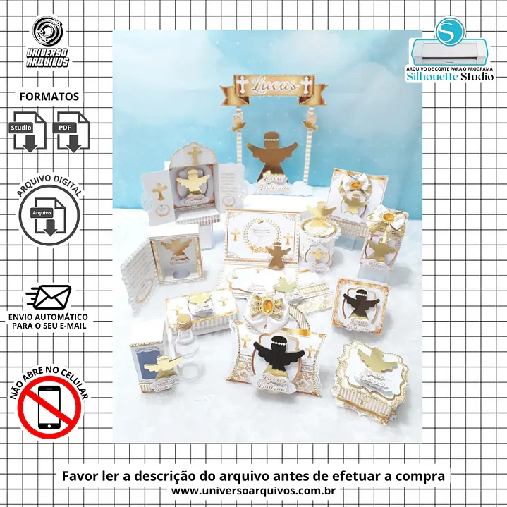 Arquivo de Corte Kits Batizado (Leia a Descrição) 1