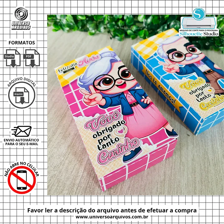 Arquivo de Corte Caixa Bis dia dos Avós (Leia a Descrição) 1