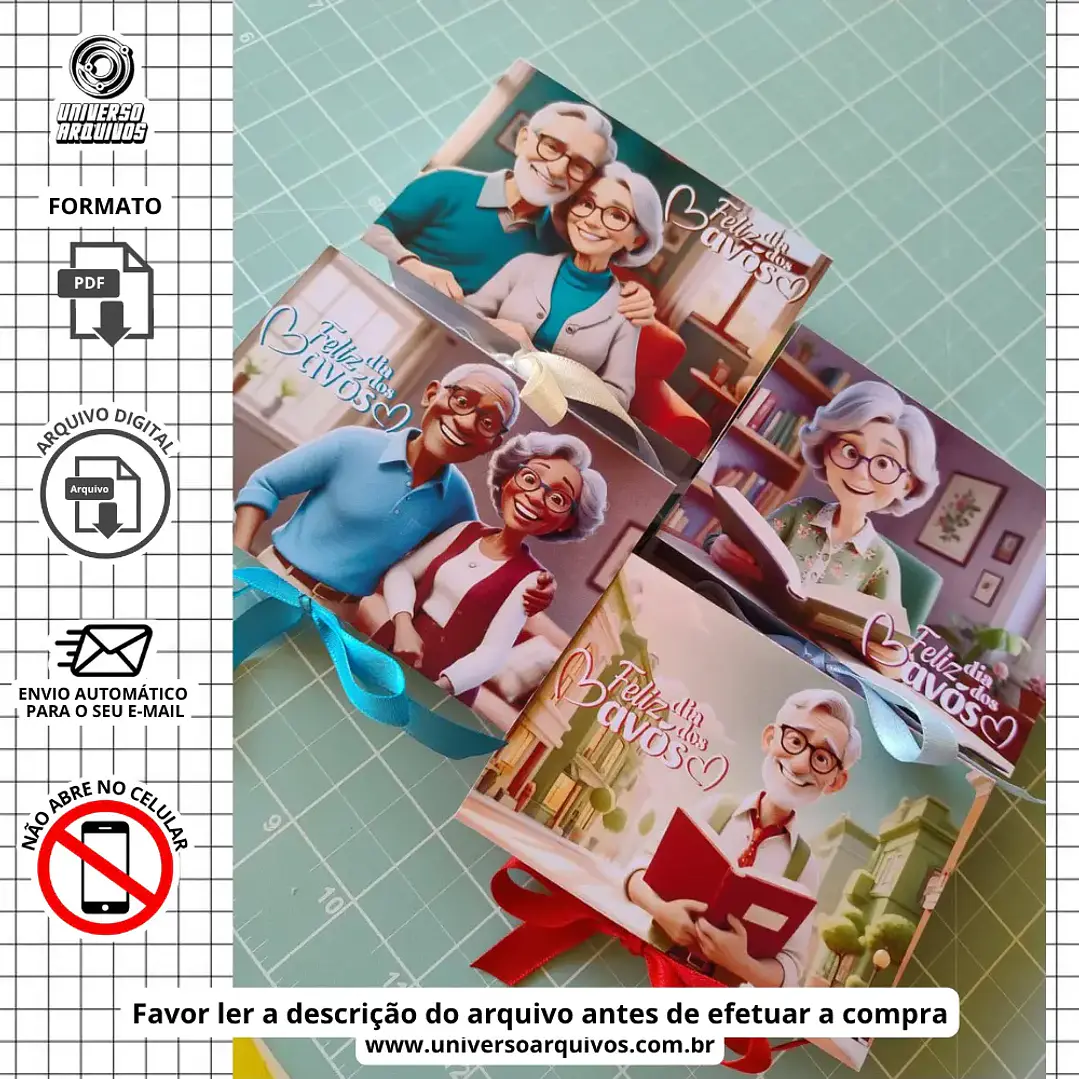 Arquivo de Corte Caixa Doces dia dos Avós (Leia a Descrição) 1