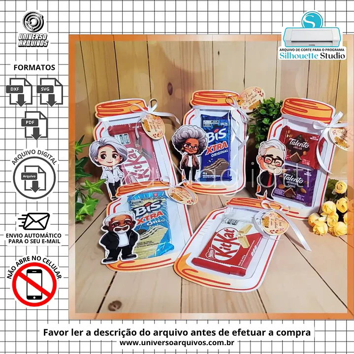 Arquivo de Corte Card Chocolate dia dos Avós (Leia a Descrição) 1