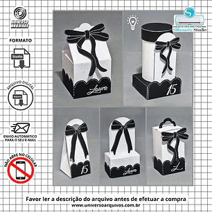 Arquivo de Corte Laços Pretos (Leia a Descrição)