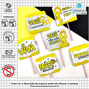 Arquivo de Corte Pirulito Setembro Amarelo (Leia a Descrição)