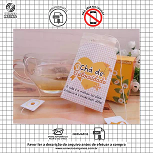 Arquivo Digital Envelope de Chá Setembro Amarelo (Leia a Descrição)