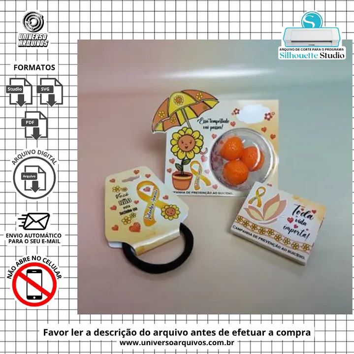 Arquivo de Corte Kit Mimos Setembro Amarelo (Leia a Descrição) 1