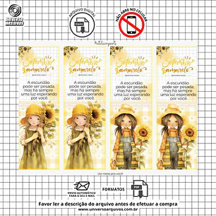 Arquivo Digital Marca Pagina Setembro Amarelo (Leia a Descrição)
