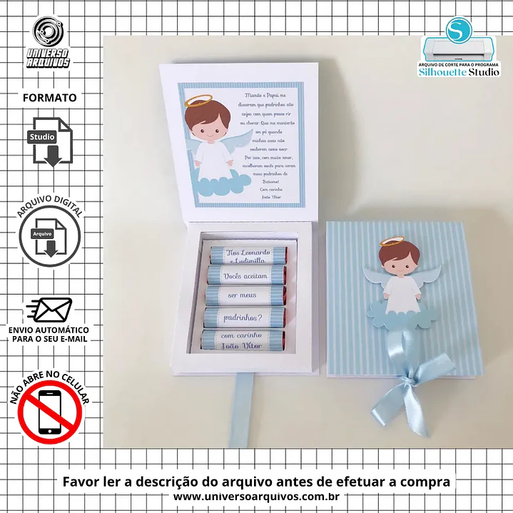 Arquivo de Corte Caixa Batizado (Leia a Descrição) 1