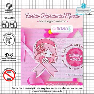 Arquivo de Corte Card Hidratante Outubro Rosa (Leia a Descrição)