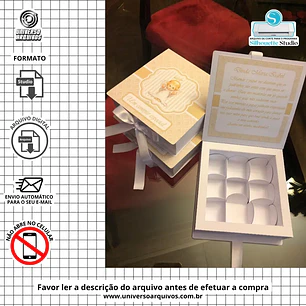 Arquivo de Corte Caixa Convite e Porta Doces Batizado (Leia a Descrição)
