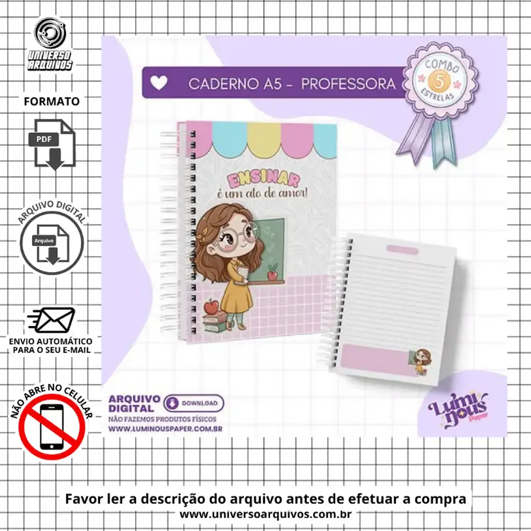 Arquivo Digital Encadernação Dia dos Professores (Leia a Descrição) 1