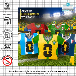 Arquivo de Corte Caixa Uniforme Mundial Futebol (Leia a Descrição)