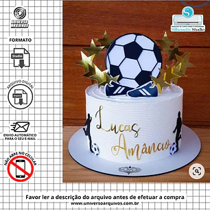 Arquivo de Corte Topo de Bolo Futebol (Leia a Descrição)