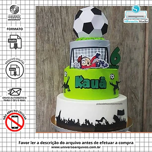 Arquivo de Corte Topo de Bolo Futebol (Leia a Descrição)