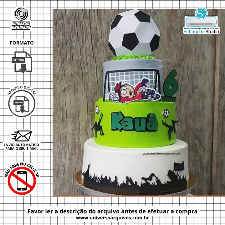 Arquivo de Corte Topo de Bolo Futebol (Leia a Descrição) 1