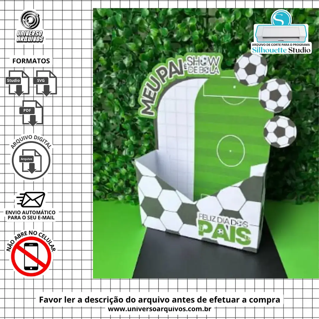 Arquivo de Corte Envelope Futebol (Leia a Descrição) 1