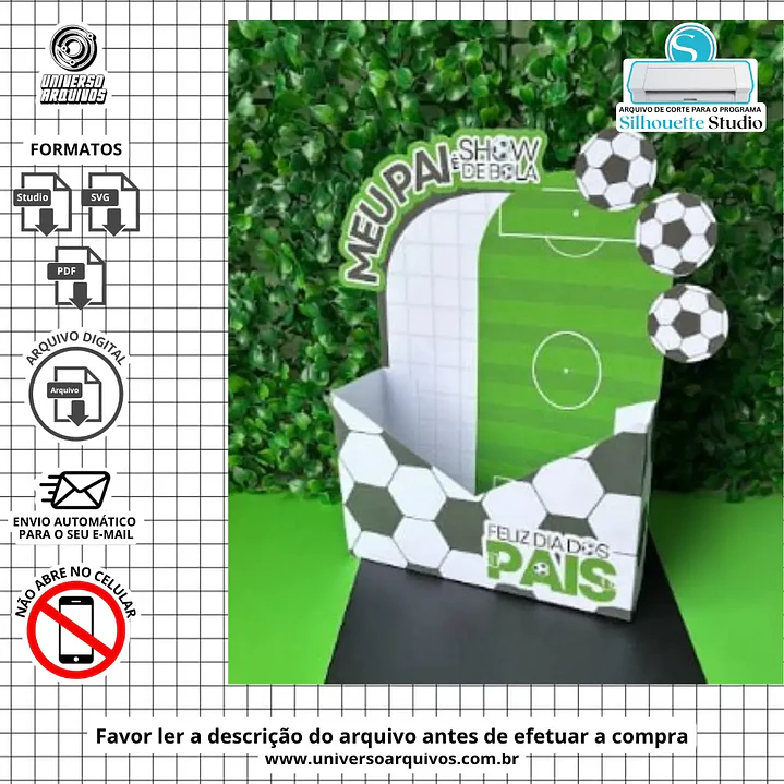 Arquivo de Corte Envelope Futebol (Leia a Descrição) 1