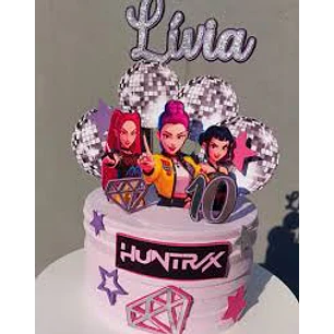 Arquivo de Corte Topo de Bolo Guerreiras do K-Pop (Leia a Descrição)