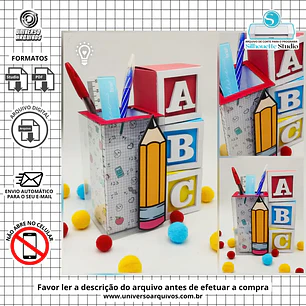 Arquivo de Corte Centro de Mesa ABC (Leia a Descrição)