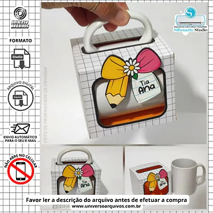 Arquivo de Corte Porta Caneca Dia dos Professores (Leia a Descrição)