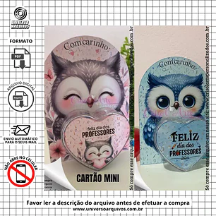 Arquivo de Corte Card Coração Dia dos Professores (Leia a Descrição)