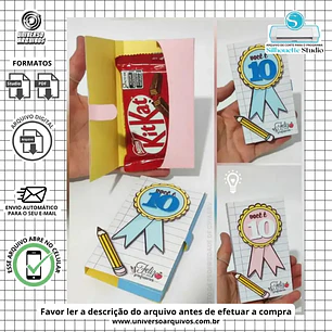 Arquivo de Corte Porta Kit kat Dia dos Professores (Leia a Descrição)