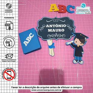 Arquivo de Corte Topo Formatura ABC (Leia a Descrição)