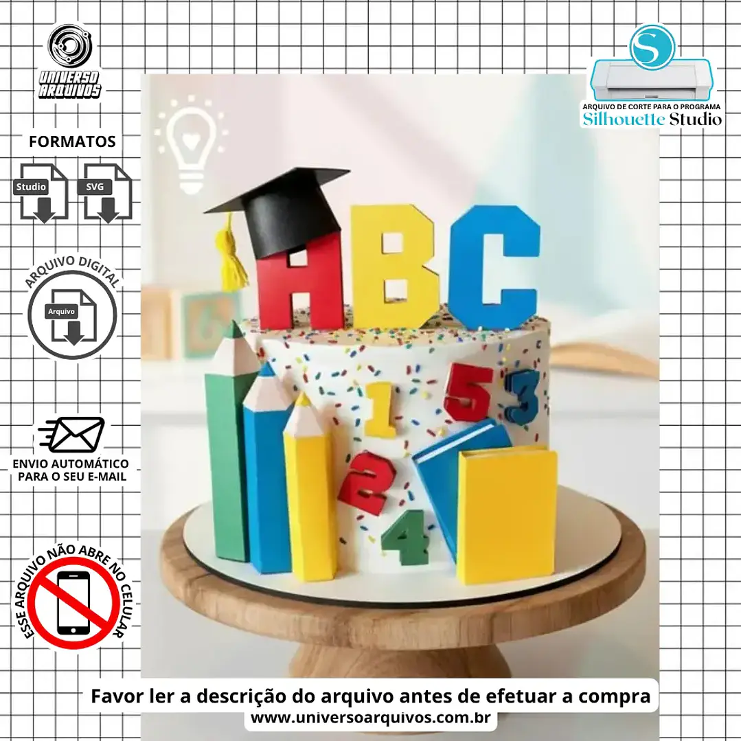 Arquivo de Corte Topo Formatura ABC (Leia a Descrição) 1