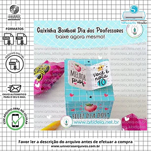 Arquivo de Corte Caixa Bombom Dia dos Professores (Leia a Descrição)