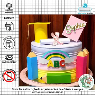 Arquivo de Corte Topo Formatura ABC (Leia a Descrição)