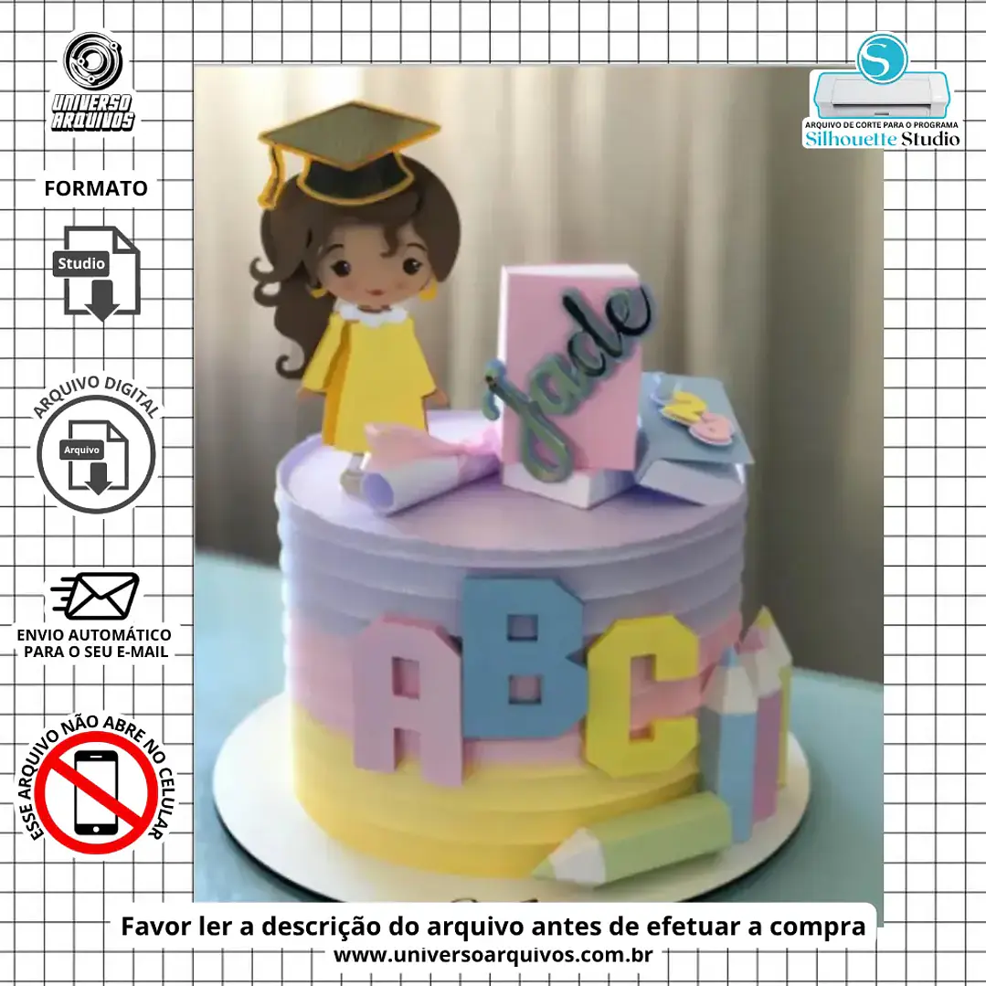 Arquivo de Corte Topo Formatura ABC (Leia a Descrição) 1