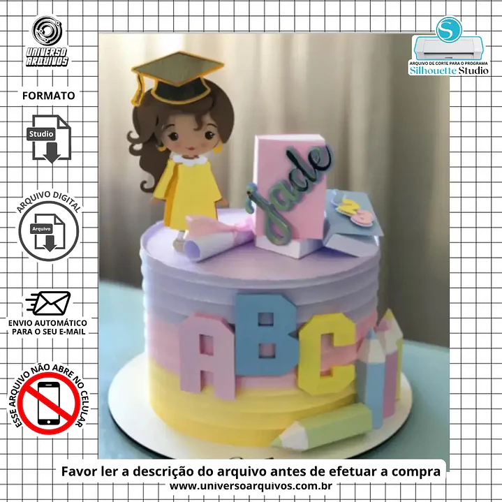 Arquivo de Corte Topo Formatura ABC (Leia a Descrição) 1