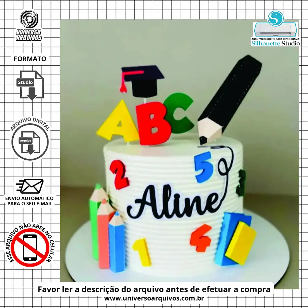 Arquivo de Corte Topo Formatura ABC (Leia a Descrição) 1