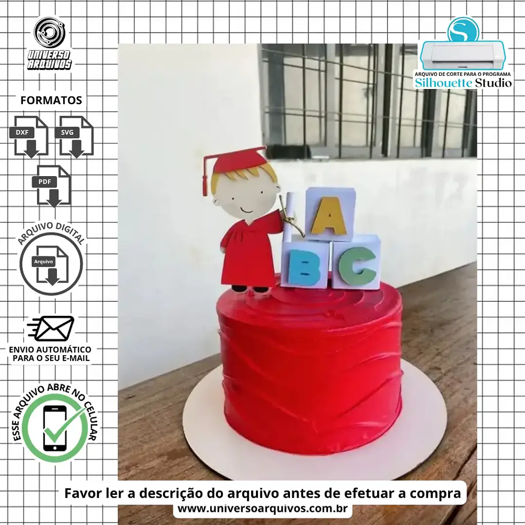 Arquivo de Corte Topo FORMATURA ABC (Leia a Descrição) 1