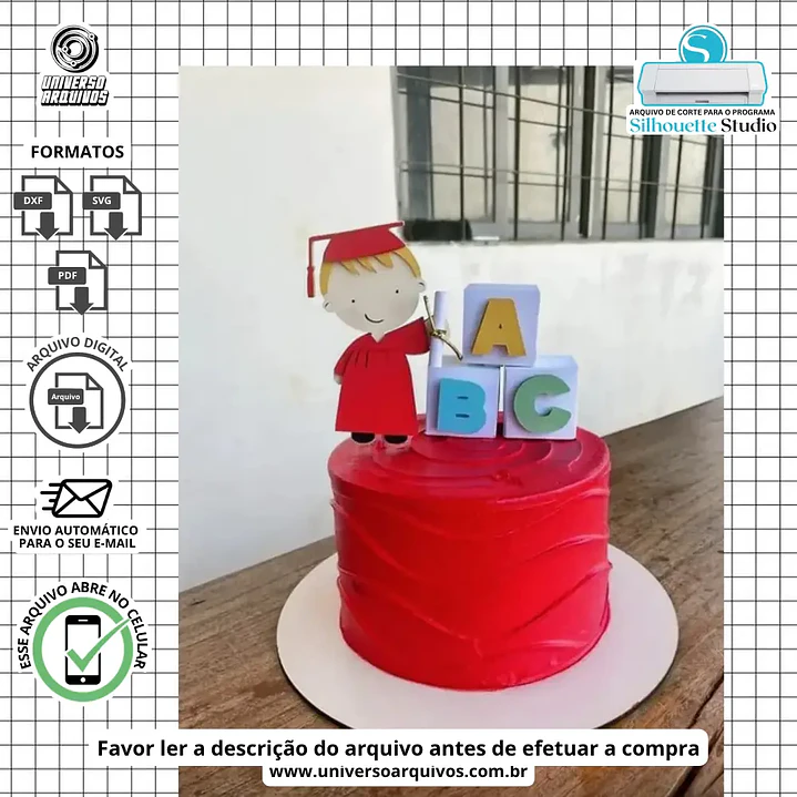 Arquivo de Corte Topo FORMATURA ABC (Leia a Descrição) 1