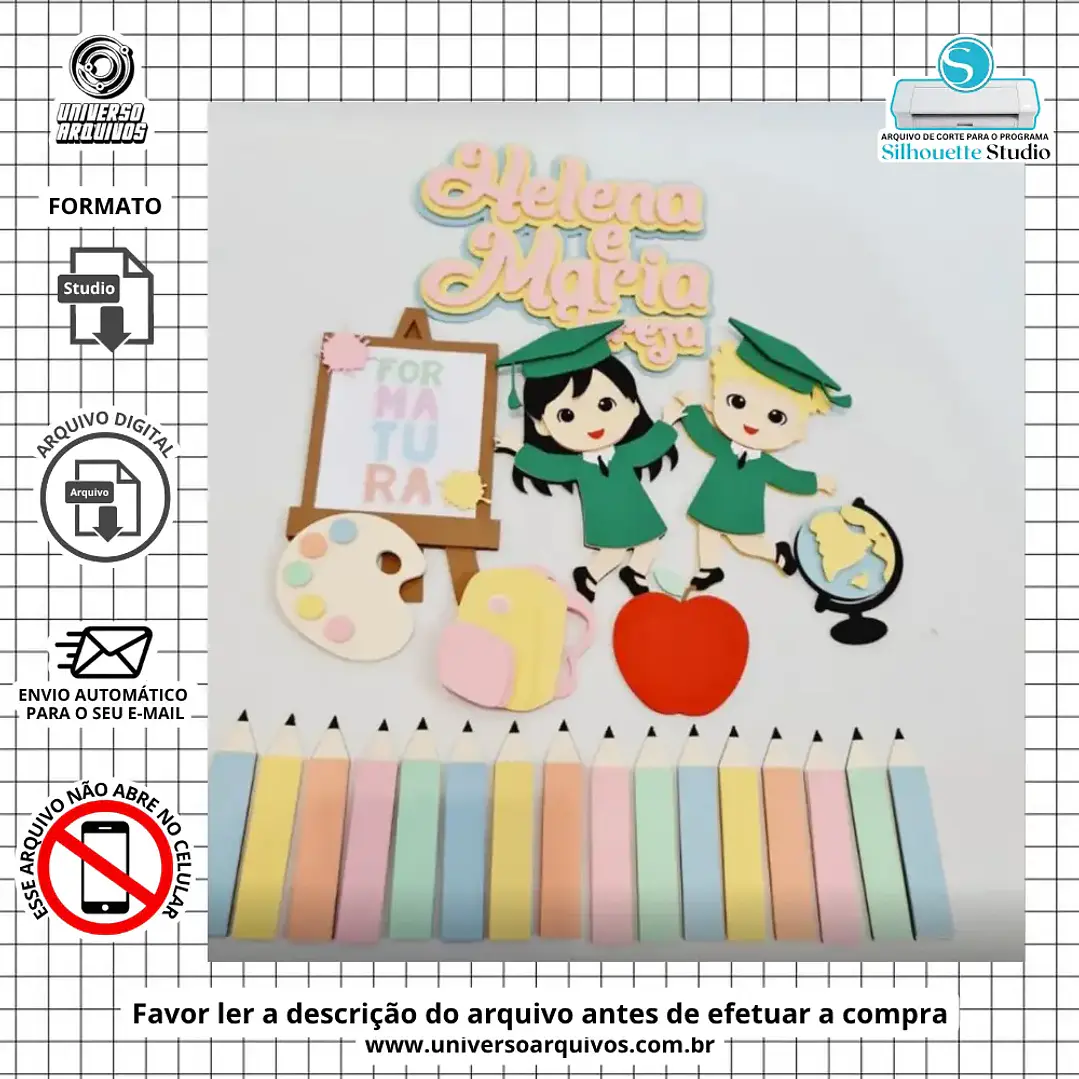 Arquivo de Corte Topo FORMATURA ABC  (Leia a Descrição) 1