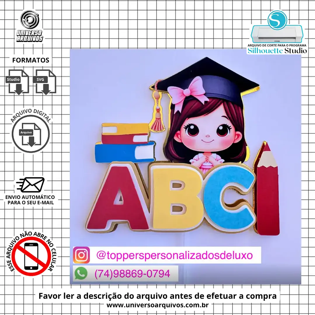 Arquivo de Corte Topo  FORMATURA ABC (Leia a Descrição) 1