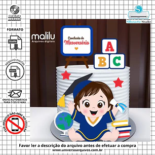 Arquivo de Corte Topo Formatura ABC (Leia a Descrição)