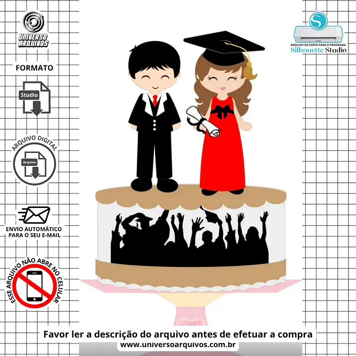 Arquivo de Corte Topo FORMATURA (Leia a Descrição) 1