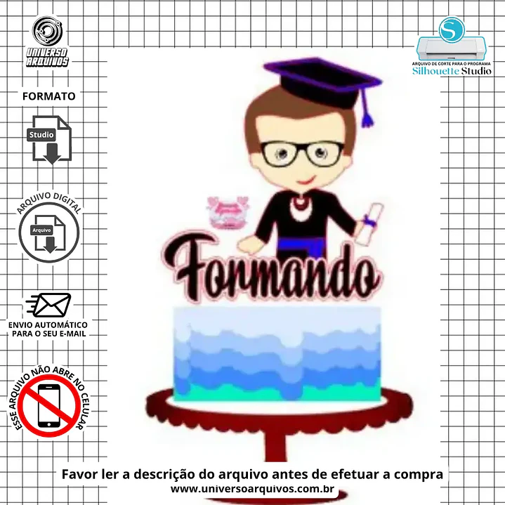 Arquivo de Corte Topo FORMATURA (Leia a Descrição) 1