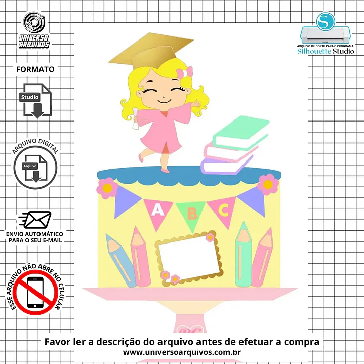Arquivo de Corte Topo Formatura (Leia a Descrição) 1